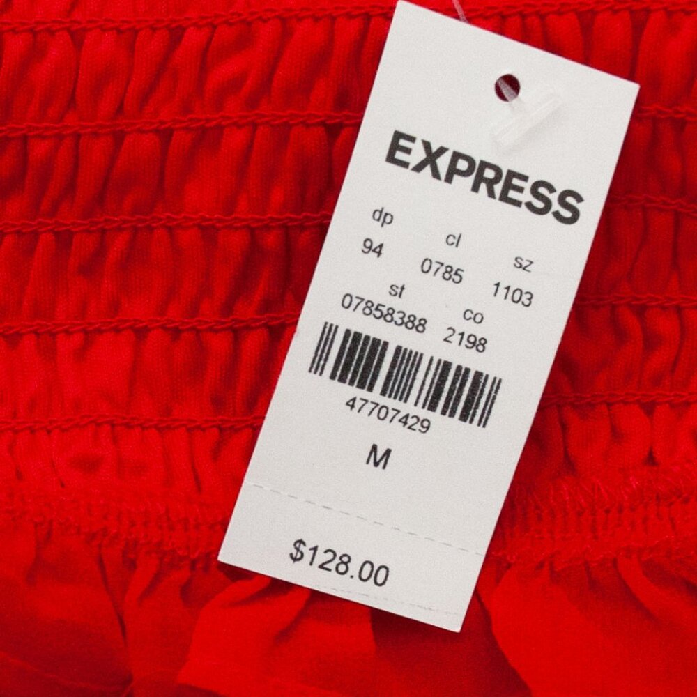 NWT Express Sleeveless Smocked Ruffle Maxi Dress size M - Picture 7 of 9